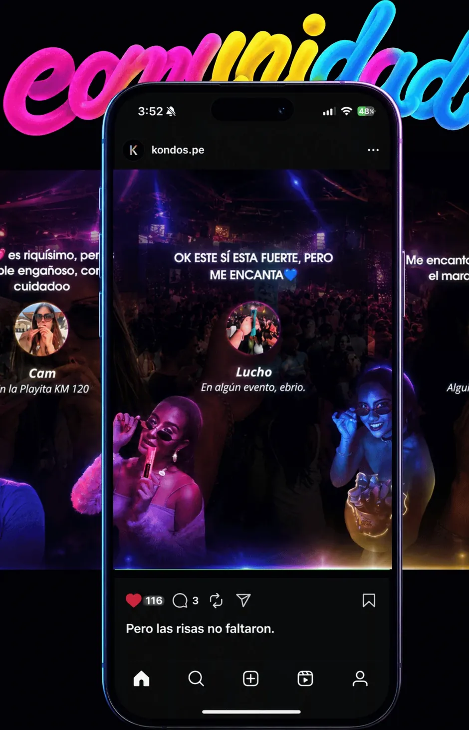 Comunidad Kondos: reacciones reales en Instagram